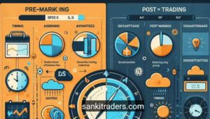 Pre-Market बनाम Post-Market: कौन सा ट्रेडिंग सेशन आपके लिए सही है?" । "Both Pre-Market and Post-Market present different opportunities and challenges. This infographic will help you decide which session best suits your investment goals."